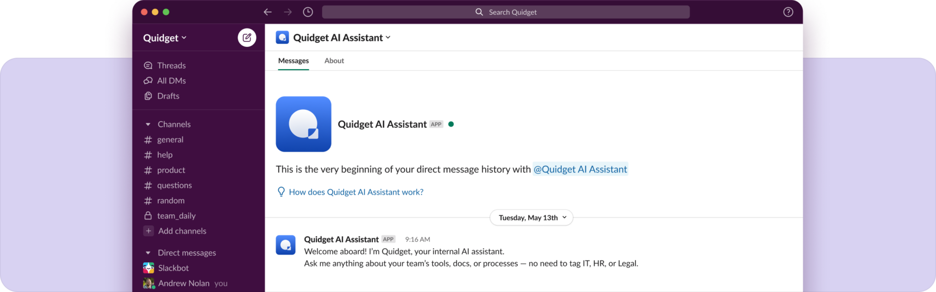 Automate answers to internal FAQs inside Slack